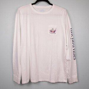 Vineyard Vines Apres Ski Whale white shirt-L